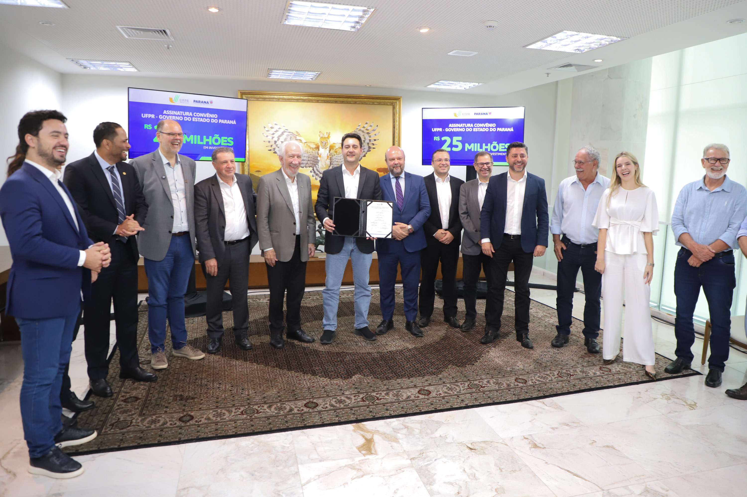 O governador Ratinho Junior assinou o convênio entre o Governo do Estado e a UFPR para construção da sede própria da instituição em Jandaia do Sul, no Vale do Ivaí.