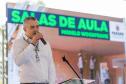 Sete salas antigas de madeiras do Colégio do Campo Percy Teixeira de Faria foram substituídas por estruturas do modelo de ecoconstrução, que emprega madeira e placas estruturais de reflorestamento. 