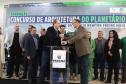 O governador Carlos Massa Ratinho Junior participa nesta segunda-feira (26) do anúncio do vencedor do concurso nacional para seleção do projeto do planetário do Parque da Ciência Newton Freire Maia, em Pinhais