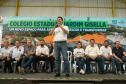 O governador Carlos Massa Ratinho Junior inaugurou nesta terça-feira (11) a nova unidade do Colégio Estadual Jardim Gisella, em Toledo, no Oeste do Paraná. 