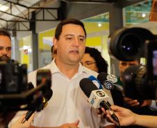 Curitiba, 05 de fevereiro de 2024 - O governador Carlos Massa Ratinho Jr., visita o Colégio Estadual Anibal Khury Neto, na abertura do ano letivo, e assina liberação de recursos para a Rede Estadual de Ensino.