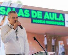 Sete salas antigas de madeiras do Colégio do Campo Percy Teixeira de Faria foram substituídas por estruturas do modelo de ecoconstrução, que emprega madeira e placas estruturais de reflorestamento. 