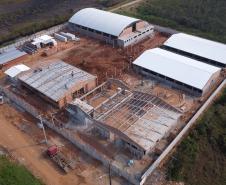 Novo prédio da escola Deputado Aníbal Khury em Guaratuba tem 65% das obras executadas