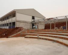 Governador vistoria obra da nova escola estadual de Cascavel, no Jardim Riviera
