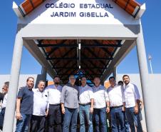 O governador Carlos Massa Ratinho Junior inaugurou nesta terça-feira (11) a nova unidade do Colégio Estadual Jardim Gisella, em Toledo, no Oeste do Paraná. 