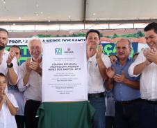 O governador Carlos Massa Ratinho Junior inaugurou oficialmente nesta terça-feira (11) O Colégio Estadual Andreia Neres dos Santos, em Cascavel, no Oeste do Estado, que recebeu um investimento de R$ 13,5 milhões do Governo do Estado.