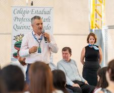 Aporte de R$ 570 mil: Estado entrega nova quadra esportiva em colégio de Curitiba