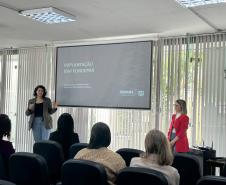 Érika Santos e Priscila Tucunduva apresentaram o planejamento da implantação do BIM