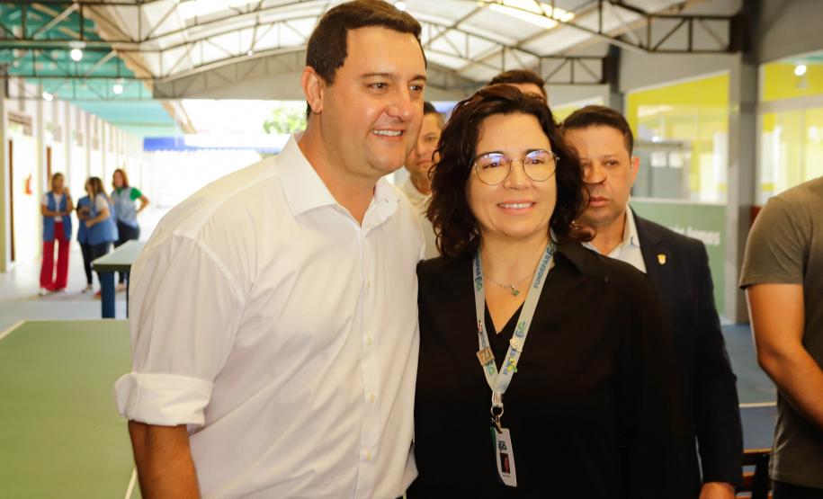 Curitiba, 05 de fevereiro de 2024 - O governador Carlos Massa Ratinho Jr., visita o Colégio Estadual Anibal Khury Neto, na abertura do ano letivo, e assina liberação de recursos para a Rede Estadual de Ensino.