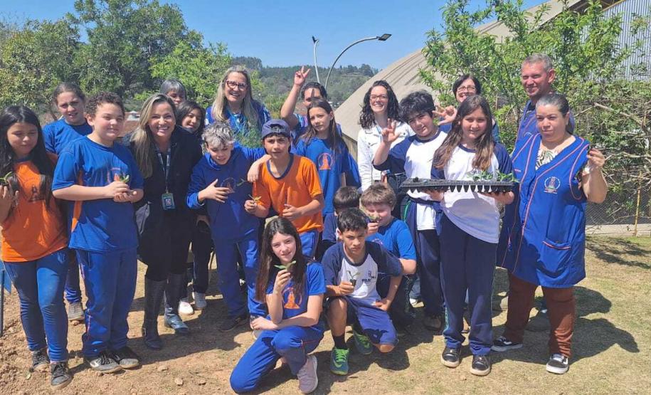 Entrega de guarda-chuvas