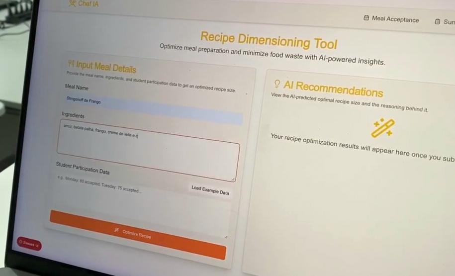 Alunos apresentam ao Fundepar projeto de IA para reduzir desperdício na alimentação escolar